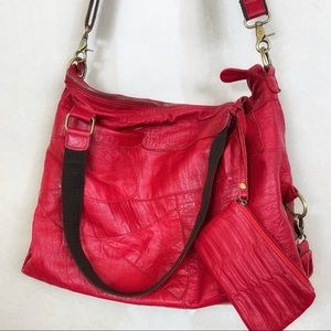 Gorgeous red satchel/oversized purse with loads of room. 17x14x6